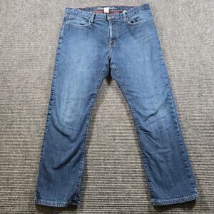 Eddie Bauer Jeans Men's 36x30 Blue Straight Insulated Flannel Lined